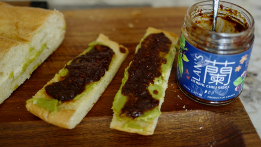 Lan’s Vegan Chili Sauce and Avocado on Toast